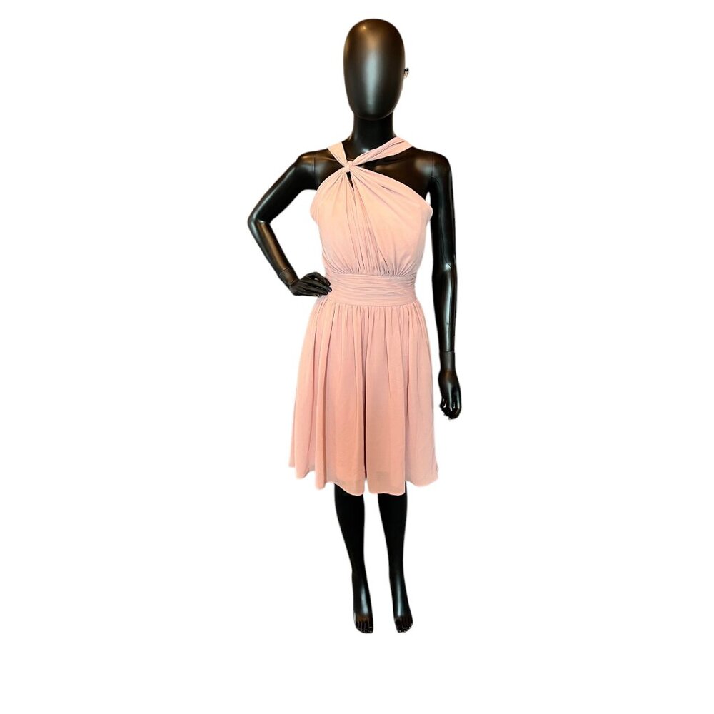 Rose Chiffon Halter Short Dress (new)